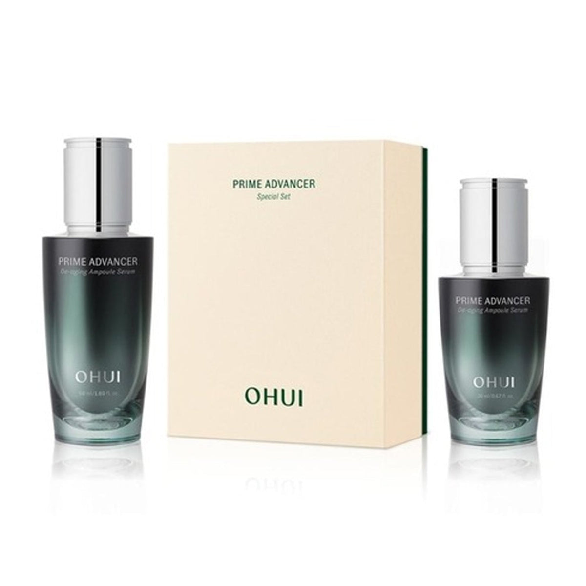 OHUI OHUI Prime Advancer Anti-Aging Ampoule Serum Special Set - soothing - front bottle shot