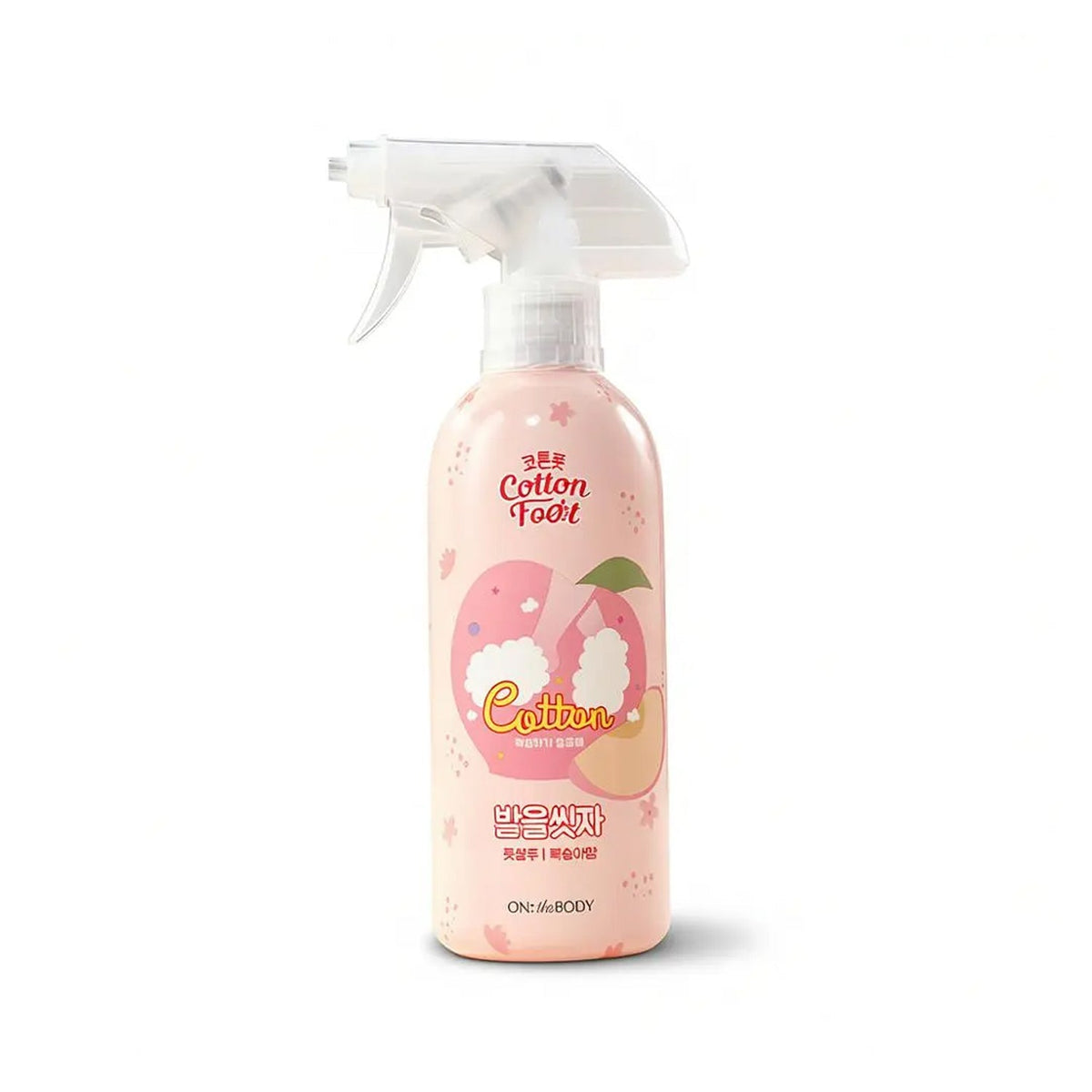 ON THE BODY ON THE BODY Cotton Foot Shampoo 385ml (Peach Scent) - soothing - front bottle shot