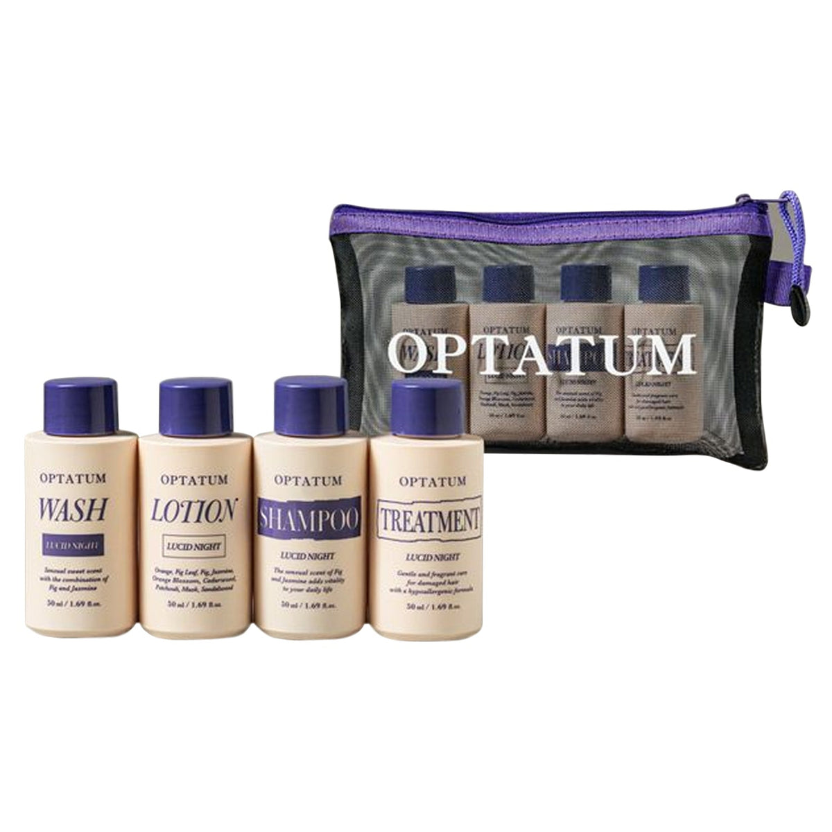 OPTATUM OPTATUM Perfume Hair & Body Travel Kit - hydrating - front bottle shot
