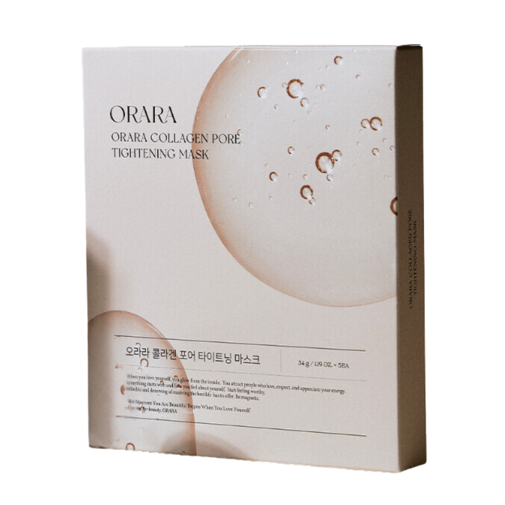 ORARA ORARA Collagen Pore Tightening Mask 1 box - hydrating - front bottle shot