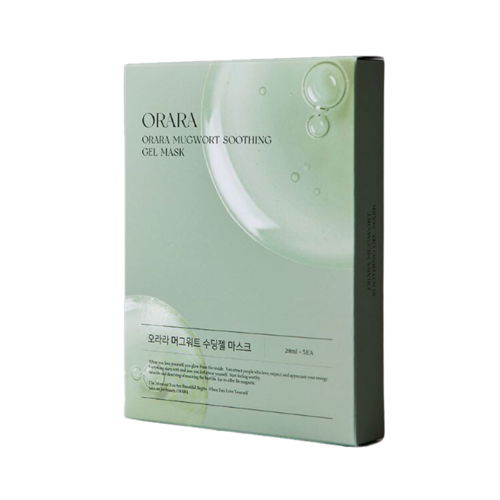 ORARA ORARA Mugwort Soothing Gel Mask 28ml x 5ea - hydrating - front bottle shot