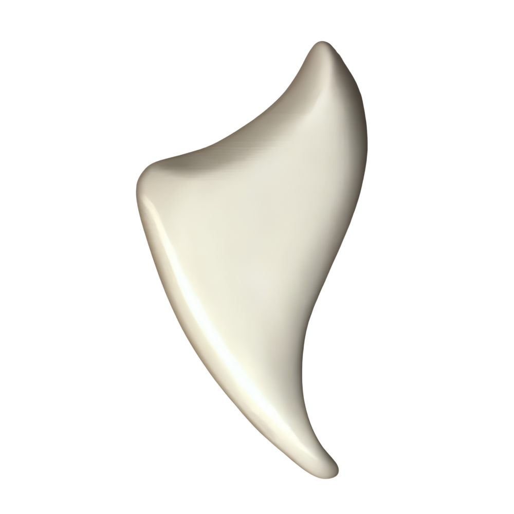 Oikeiosis Museum Oikeiosis Museum Rotund Ceramic Gua Sha (Triangular) - brightening - front bottle shot