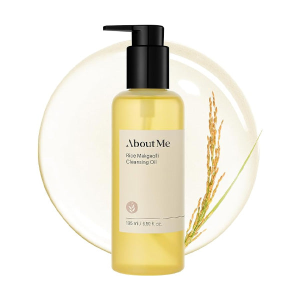 About Me About Me Rice Makgeolli Cleansing Oil 195ml - brightening - front bottle shot