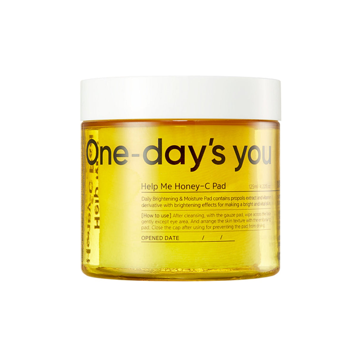 One-day`s you One-day's you Help Me Honey-C Pad 125ml (60pads) - hydrating - front bottle shot