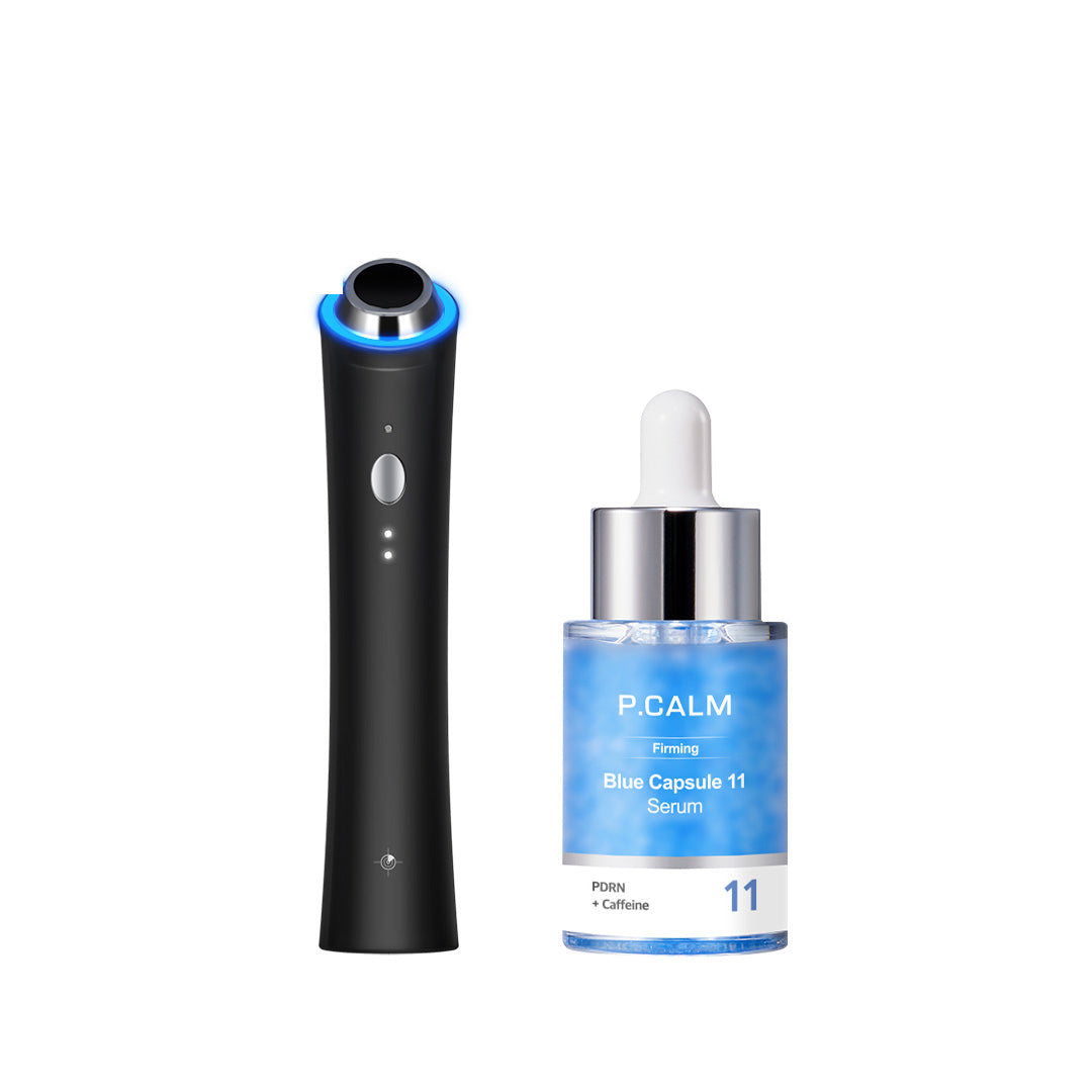 P.CALM P.CALM Clear Pro + PDRN Caffeine Blue Capsule 11 Serum 30ml - brightening - front bottle shot