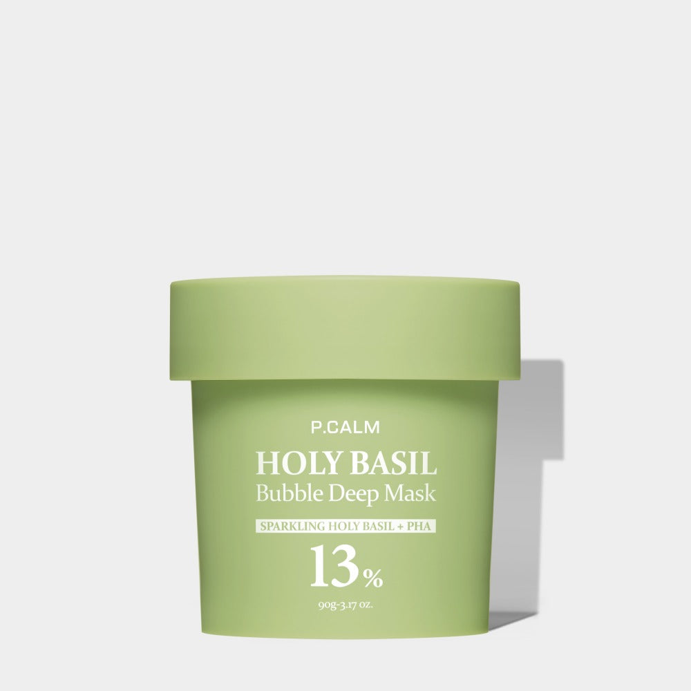 P.CALM P.CALM Holy Basil Bubble Deep Mask 90g - pore care - front bottle shot