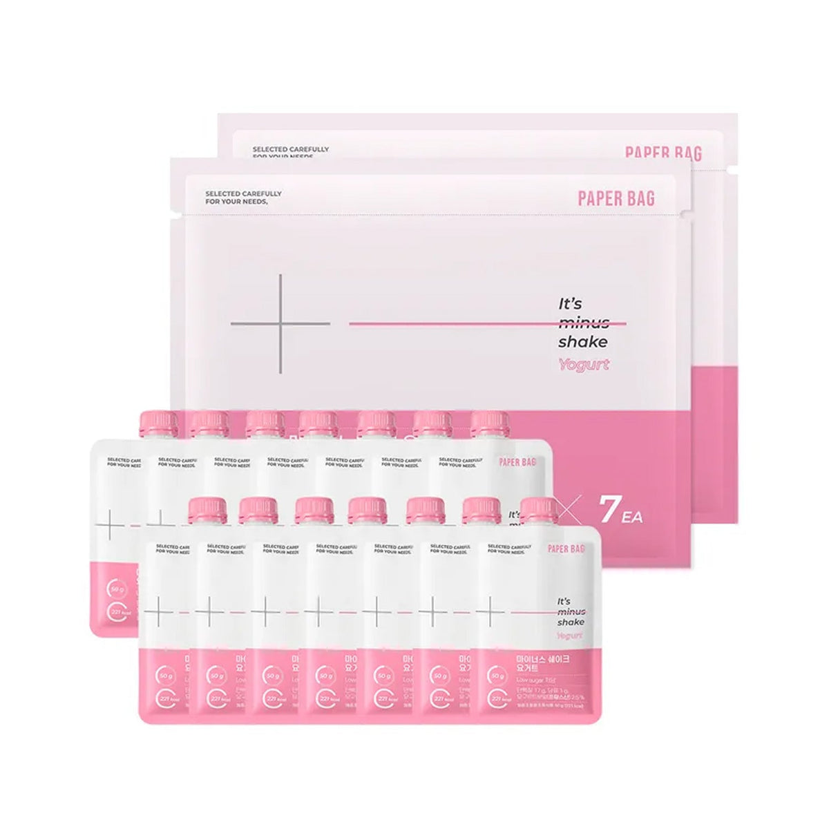 PAPER BAG PAPER BAG Minus Shake Yogurt (14 Pouches / 2-Week Plan) - daily care - front bottle shot