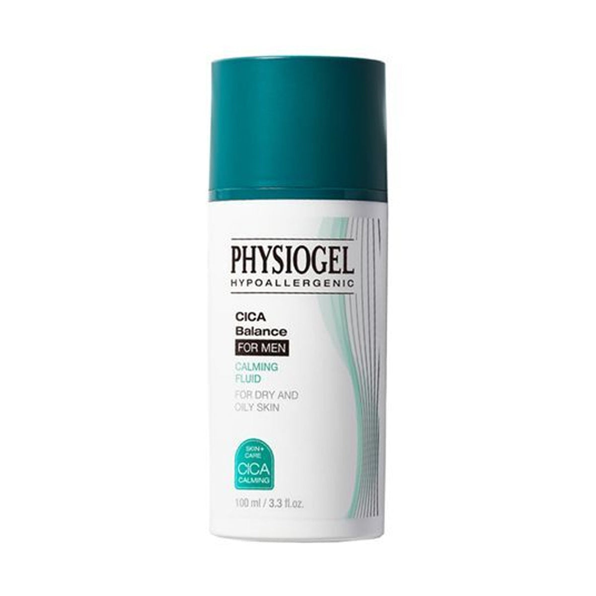 PHYSIOGEL PHYSIOGEL Cica Balance for Men Calming Fluid 100ml - hydrating - front bottle shot