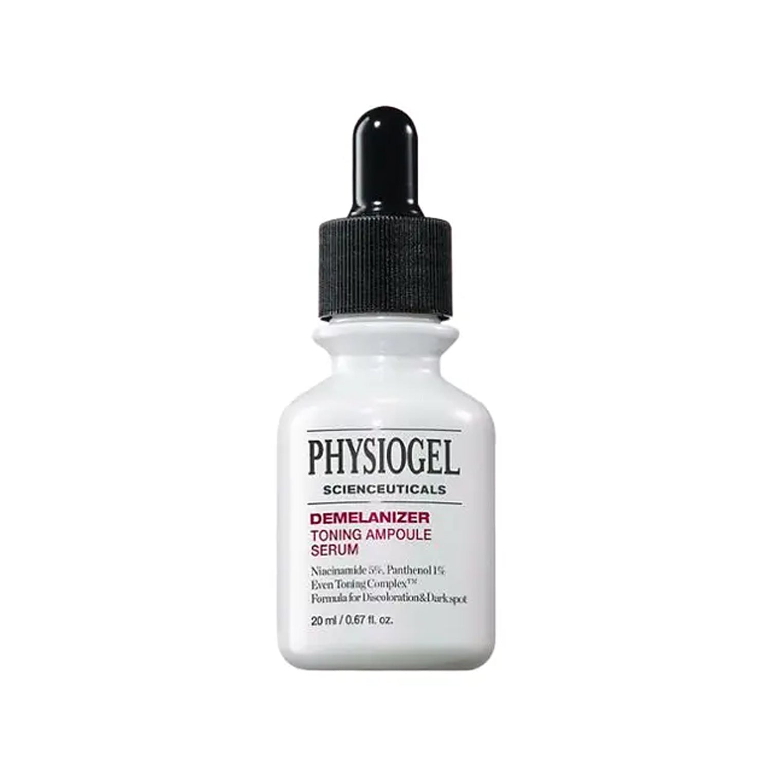 PHYSIOGEL PHYSIOGEL Scienceuticals Demelanizer Toning Ampoule Serum 20ml - hydrating - front bottle shot