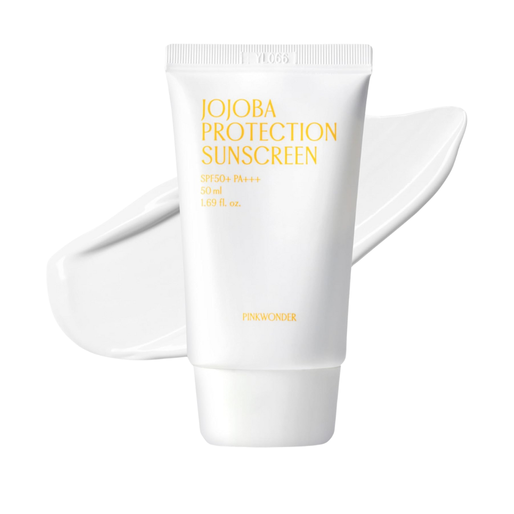 PINKWONDER PINKWONDER Jojoba Protection Sunscreen SPF50+ PA+++ 50ml - hydrating - front bottle shot