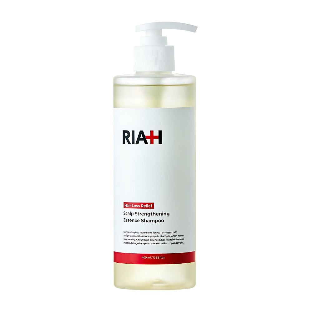 RIAH RIAH Scalp Strengthening Essence Shampoo 400ml - exfoliating - front bottle shot