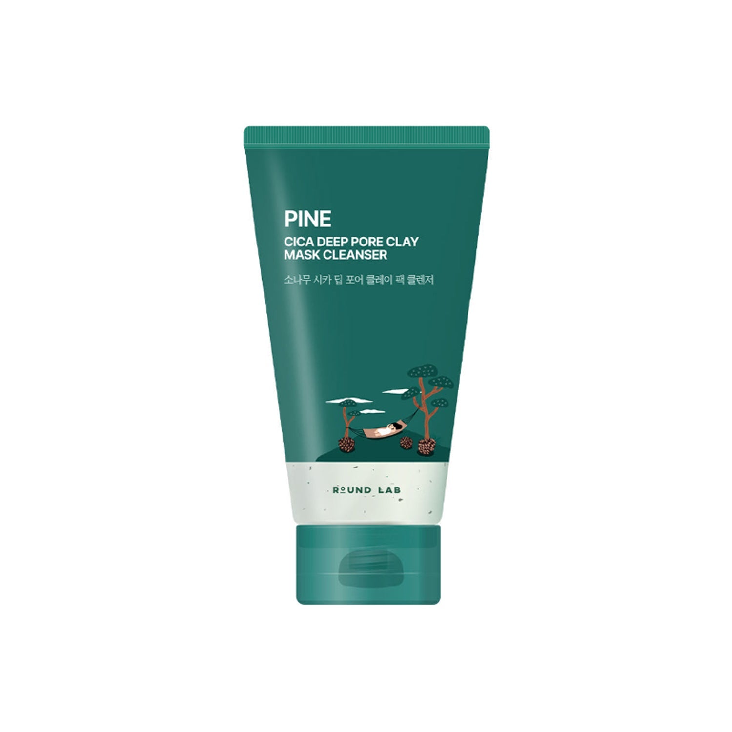 ROUND LAB ROUND LAB Pine Cica Deep Pore Clay Mask Cleanser 150ml - soothing - front bottle shot