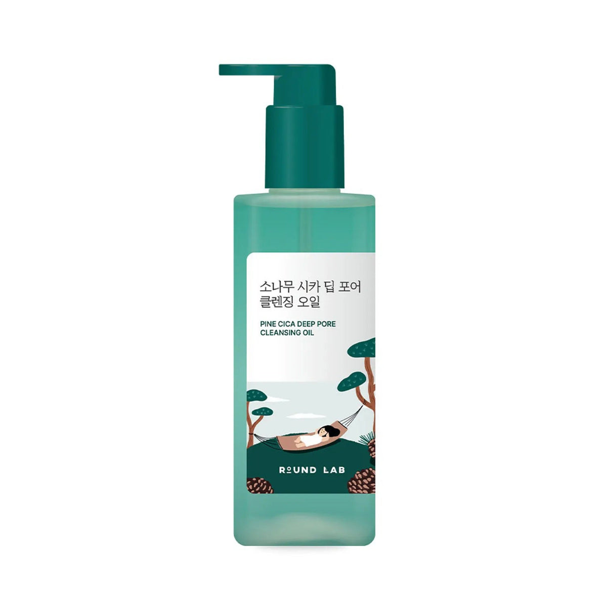 ROUND LAB ROUND LAB Pine Cica Deep Pore Cleansing Oil 200ml - soothing - front bottle shot