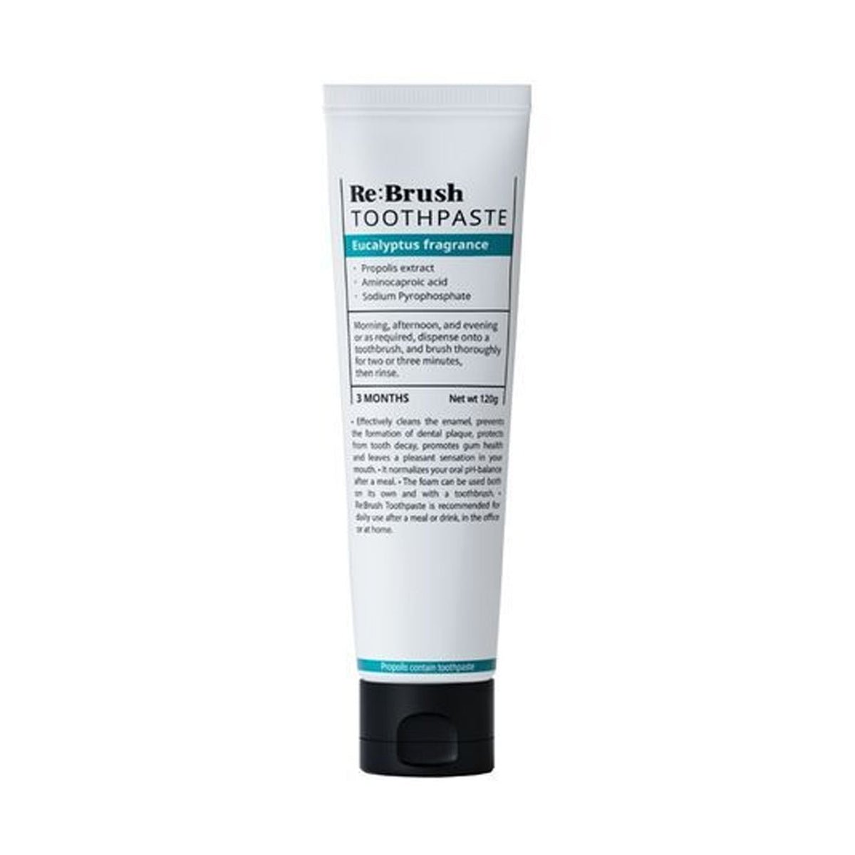 Re:Brush Re:Brush Oral Care Eucalyptus Natural Toothpaste 120g - soothing - front bottle shot