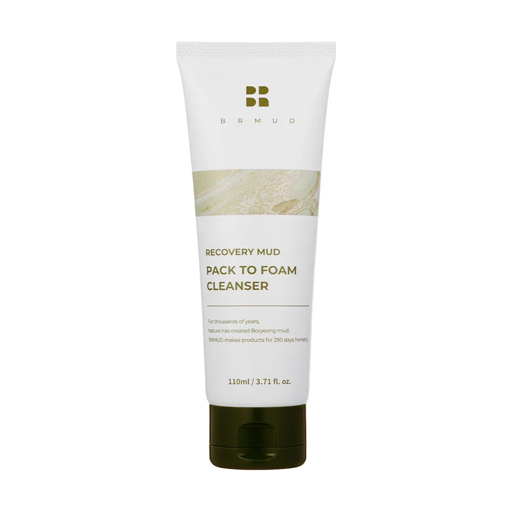 BRMUD BRMUD Recovery Mud Pack to Foam Cleanser 110ml - hydrating - front bottle shot