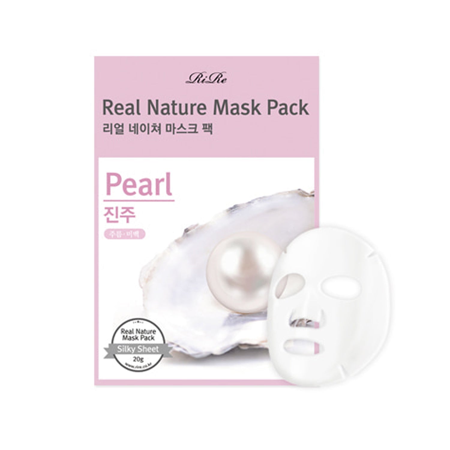 RiRe RiRe Real Nature Mask Pack Pearl 10ea - soothing - front bottle shot