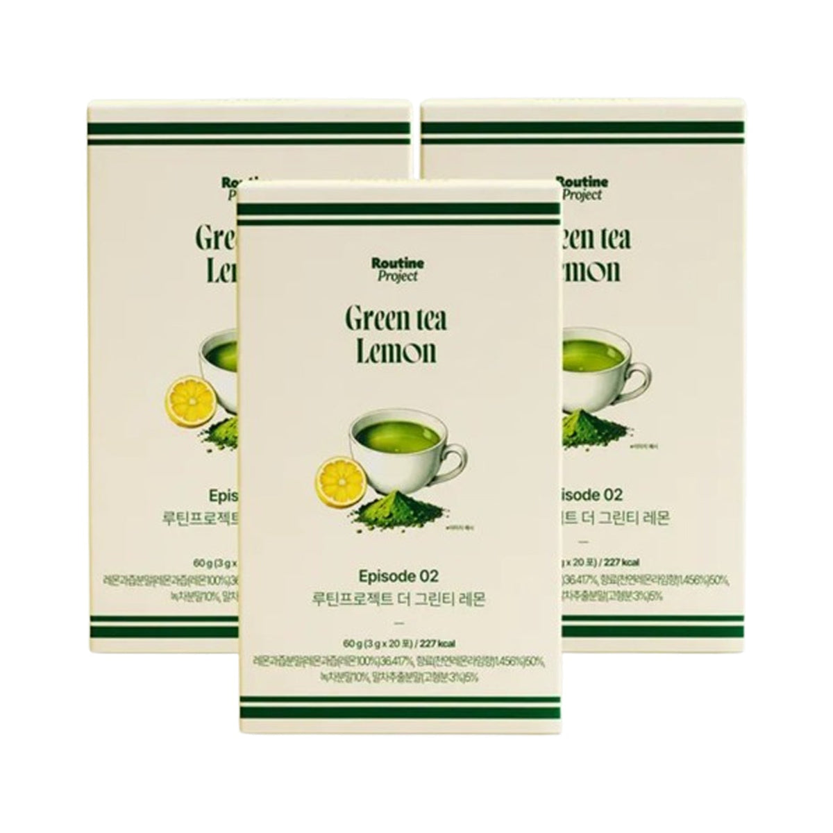 Routine Project Routine Project The Green Tea Lemon 3 BOX - hydrating - front bottle shot