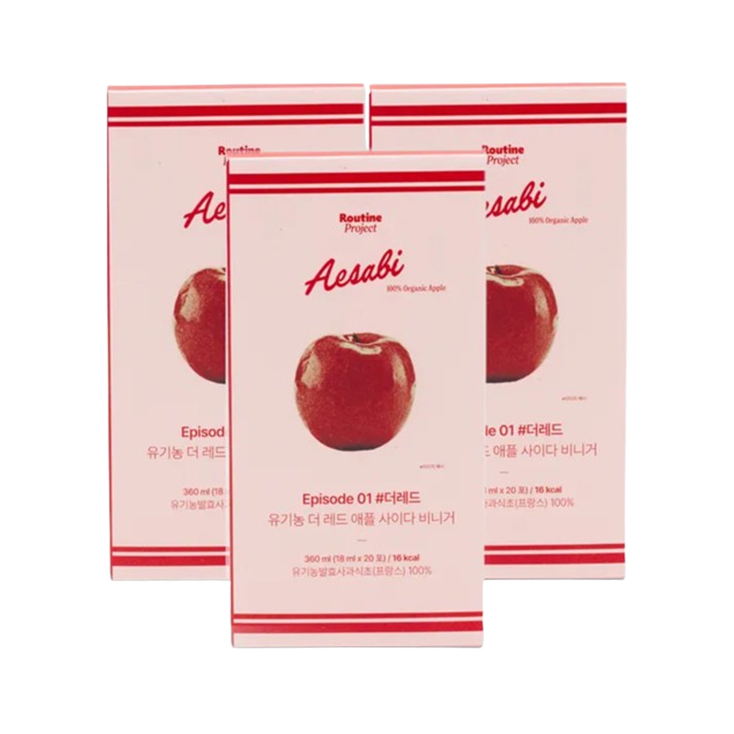 Routine Project Routine Project The Red Apple Cider Vinegar (Organic Apple) 3 BOX - daily care - front bottle shot