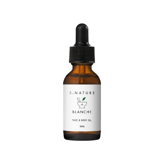 S.NATURE S.NATURE Blanche Oil 30ml - soothing - front bottle shot