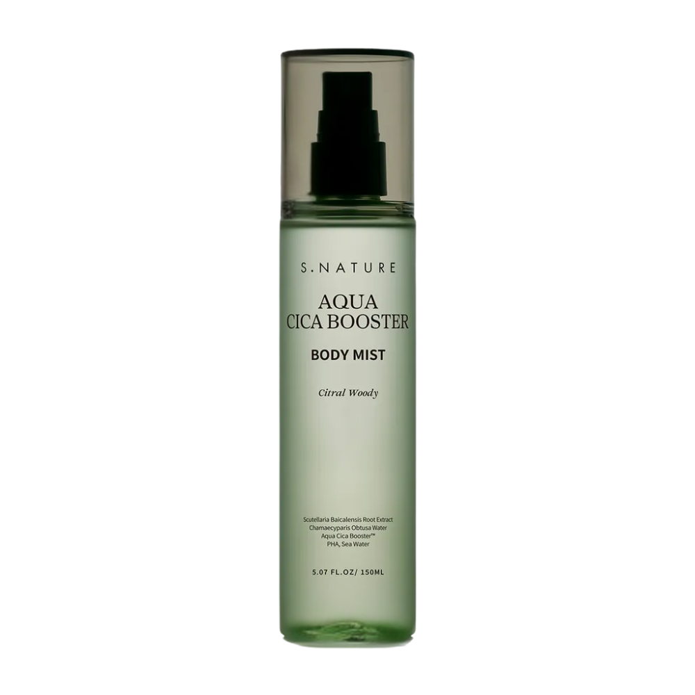 S.NATURE S.NATURE Aqua Cica Booster Body Mist 150ml - hydrating - front bottle shot