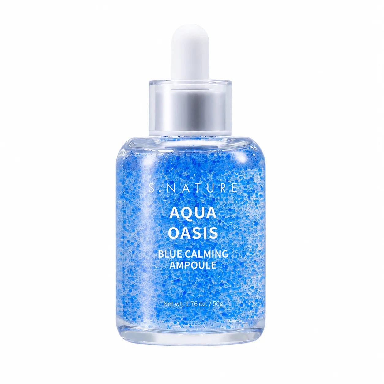 S.NATURE S.NATURE Aqua Oasis Blue Calming Ampoule 50ml - hydrating - front bottle shot