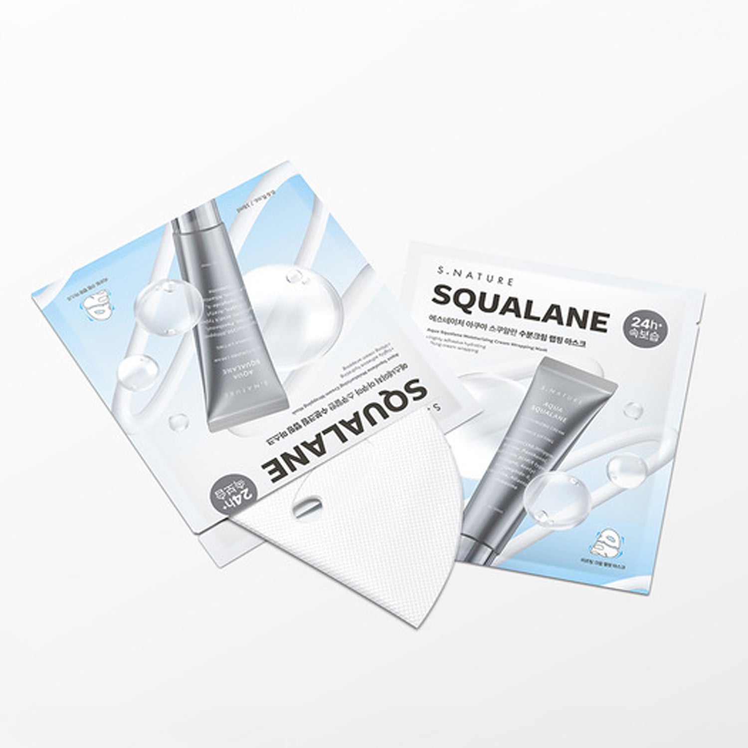 S.NATURE S.NATURE Aqua Squalane Moisturizing Cream Wrapping Mask 4 Sheets - hydrating - front bottle shot