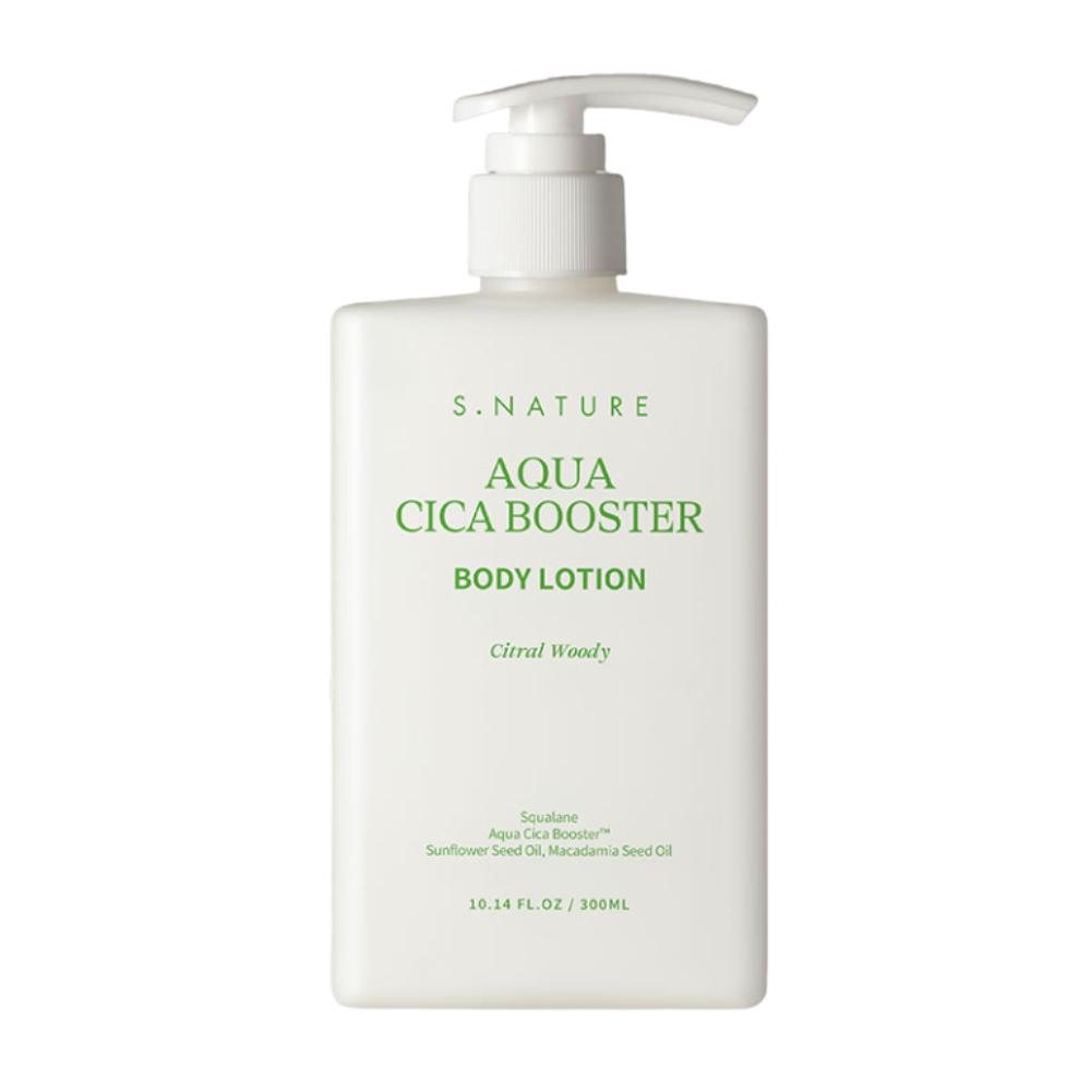 S.NATURE S.NATURE Aqua Cica Booster Body Lotion 300ml - hydrating - front bottle shot
