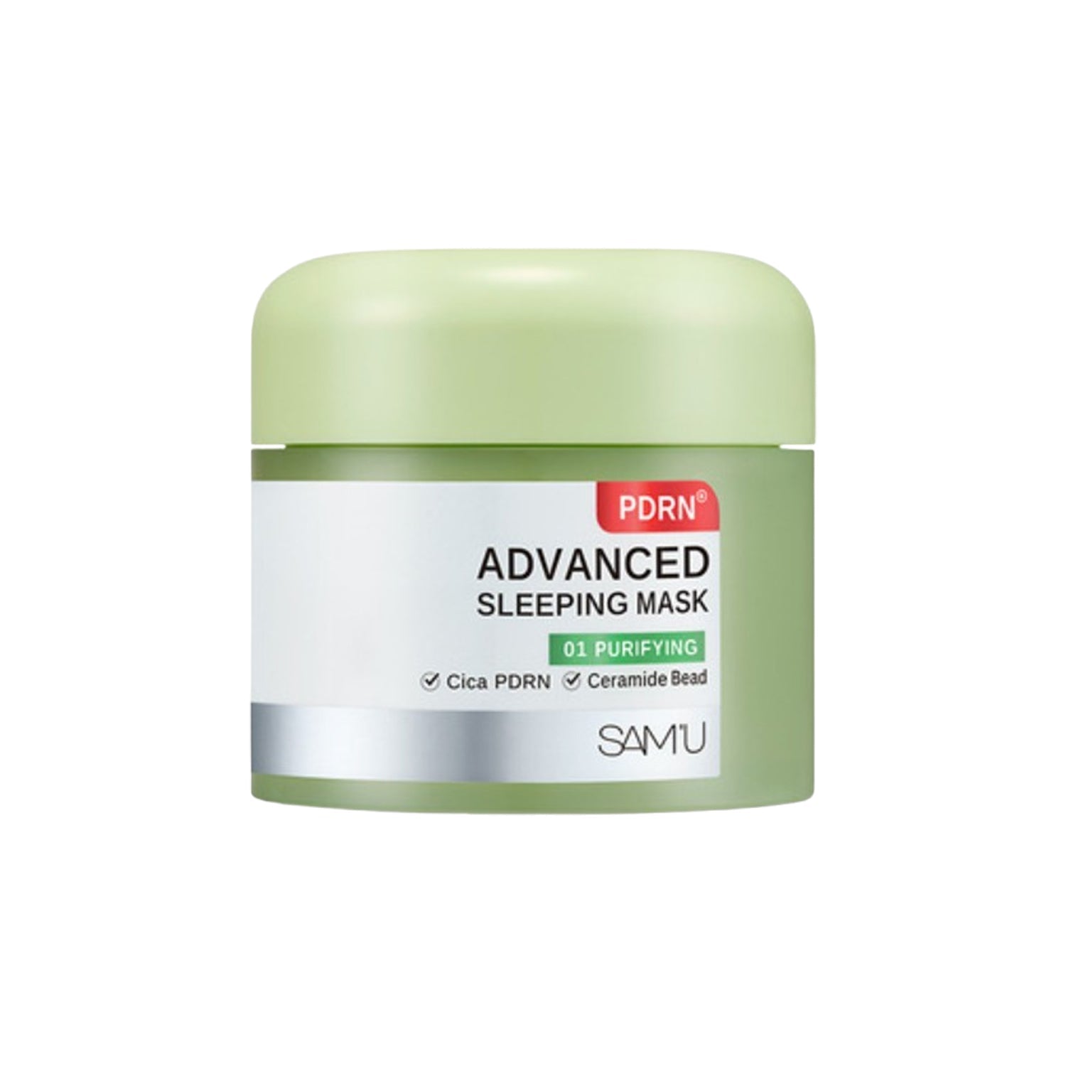 SAM'U SAM'U PDRN Advanced Sleeping Mask 01.Purifying 70ml - hydrating - front bottle shot
