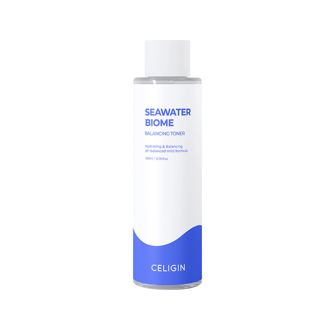CELIGIN CELIGIN SEAWATER BIOME Balancing Toner 200ml - hydrating - front bottle shot