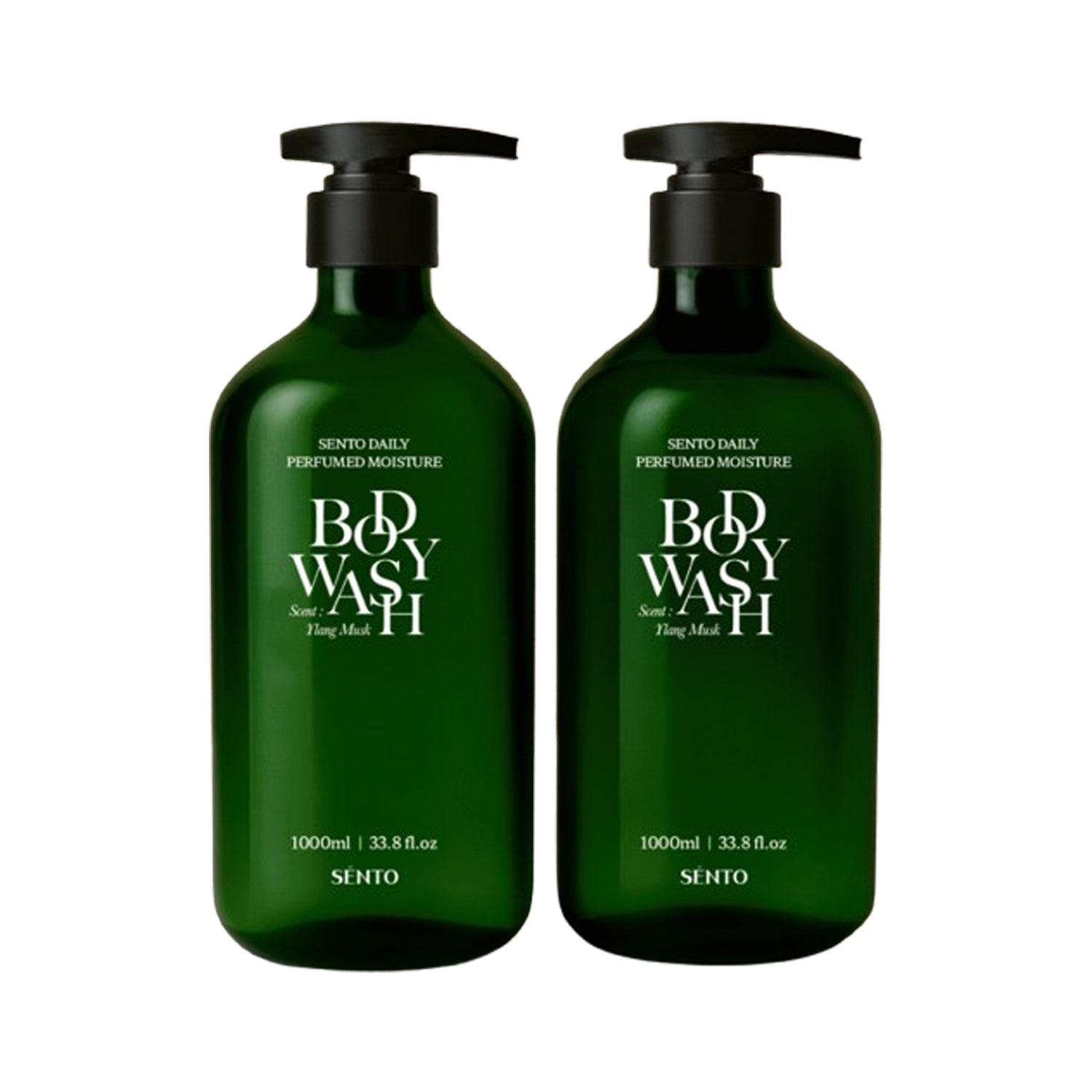 SENTO SENTO Daily Perfumed Moisture Body Wash (Ylang Musk Scent) 1,000ml x 2 - hydrating - front bottle shot