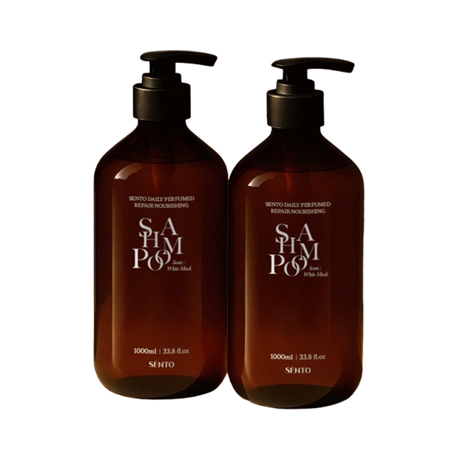 SENTO SENTO Daily Perfumed Repair Nourishing Shampoo (White Musk Scent) 1,000ml x 2 - hydrating - front bottle shot