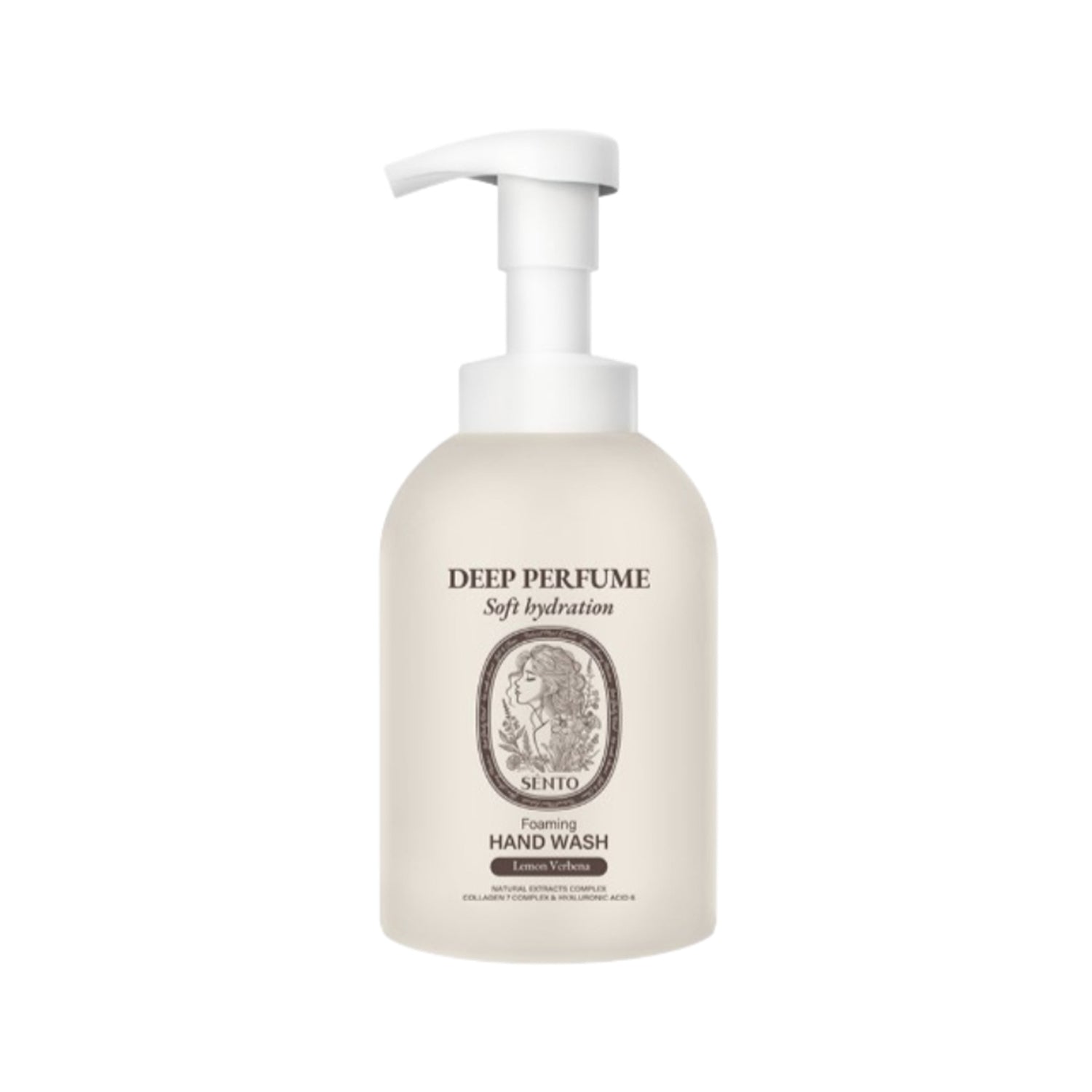 SENTO SENTO Deep Perfume Foaming Hand Wash (Lemon Verbena Scent) 510ml x 2 - soothing - front bottle shot