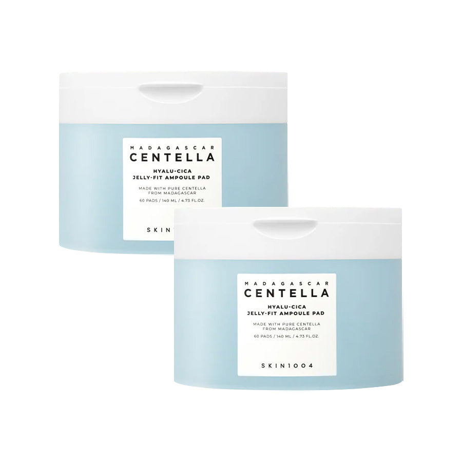 SKIN1004 1+1 SKIN1004 Madagascar Centella Hyalu-Cica Jelly Fit Ampoule Pads 140ml 60ea - hydrating - front bottle shot