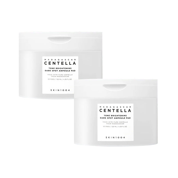 SKIN1004 1+1 SKIN1004 Madagascar Centella Tone Brightening Dark Spot Ampoule Pads 130ml 60ea - hydrating - front bottle shot