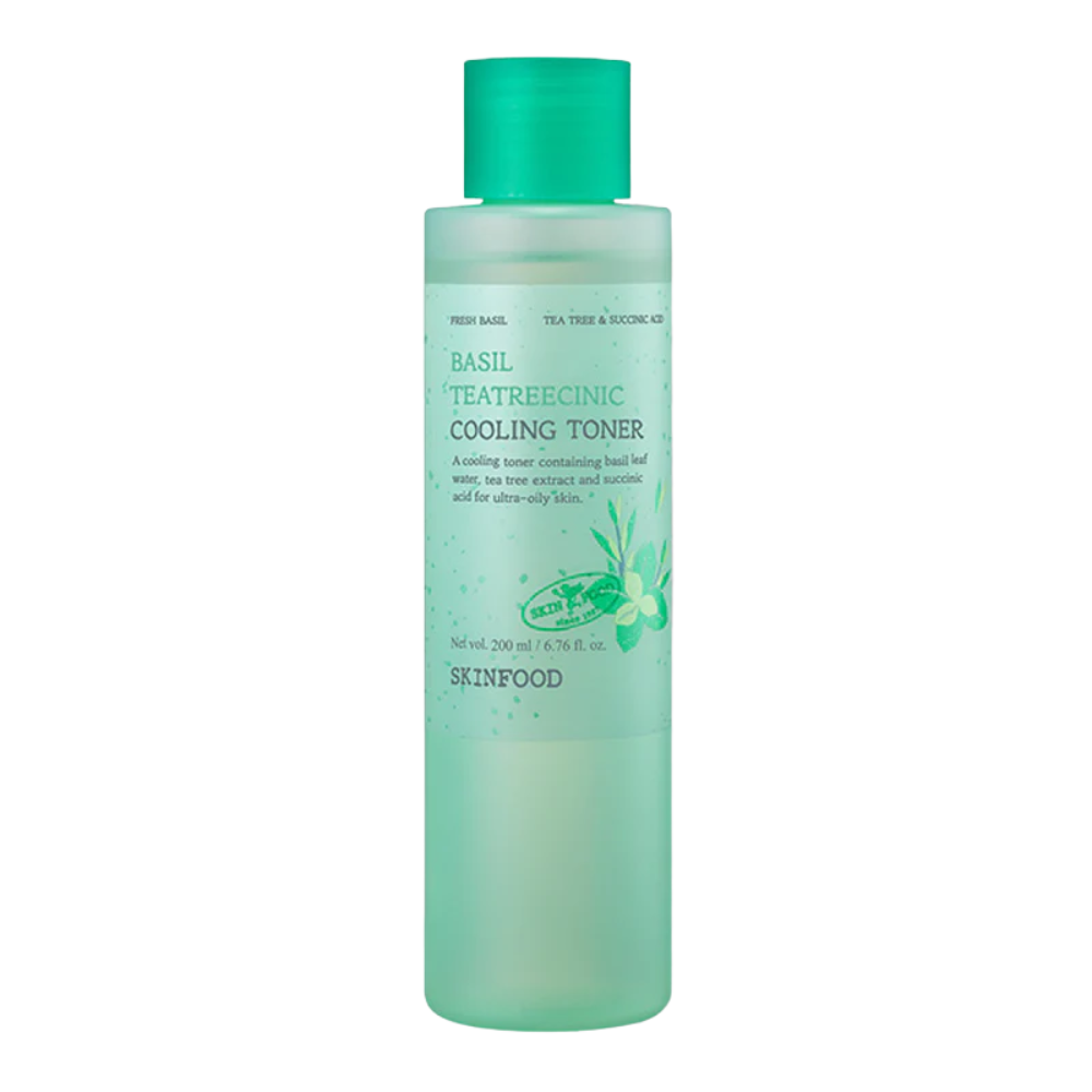 SKINFOOD SKINFOOD Basil Tea Tree C-Nic Cooling Toner 200ml - hydrating - front bottle shot