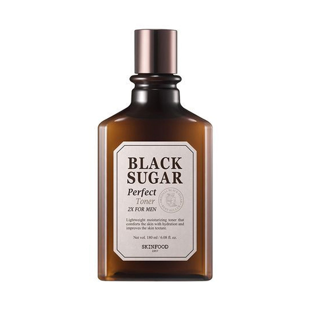 SKINFOOD SKINFOOD Black Sugar Perfect Toner 2X for Men 180ml - soothing - front bottle shot