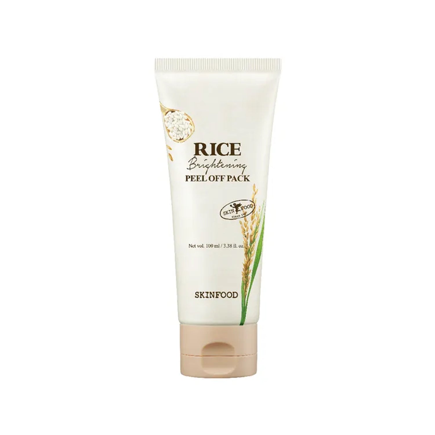 SKINFOOD SKINFOOD Rice Brightening Peel Off Pack 100ml - hydrating - front bottle shot