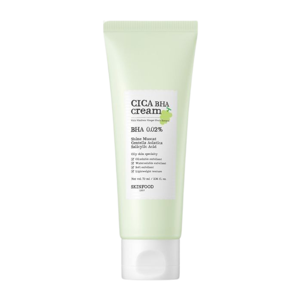 SKINFOOD SKINFOOD Shine Muscat Cica BHA Cream 70ml - hydrating - front bottle shot
