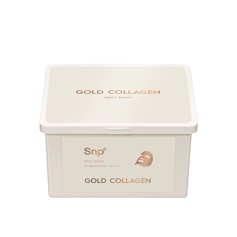 Snp Snp Gold Collagen Daily Mask 30 Sheets - hydrating - front bottle shot