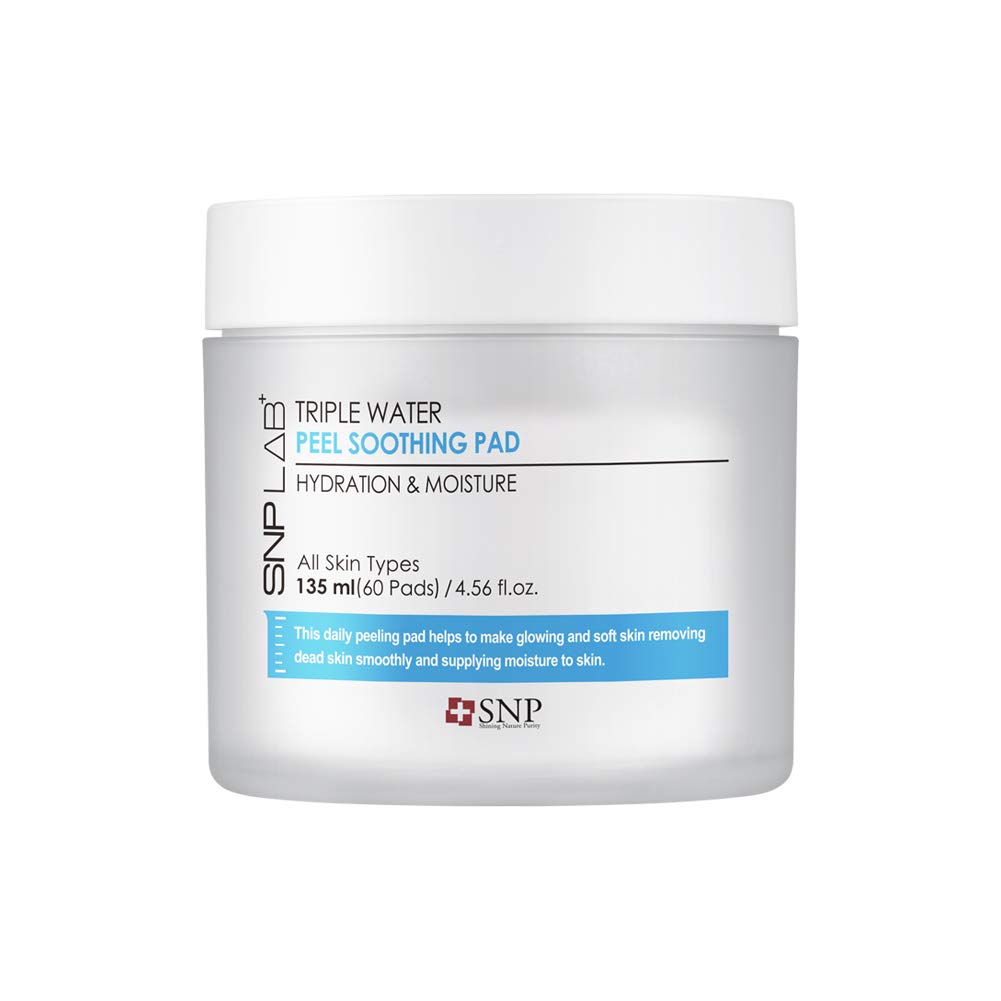 Snp SNP Triple Water Peel Soothing Pad 135ml 60pads - hydrating - front bottle shot