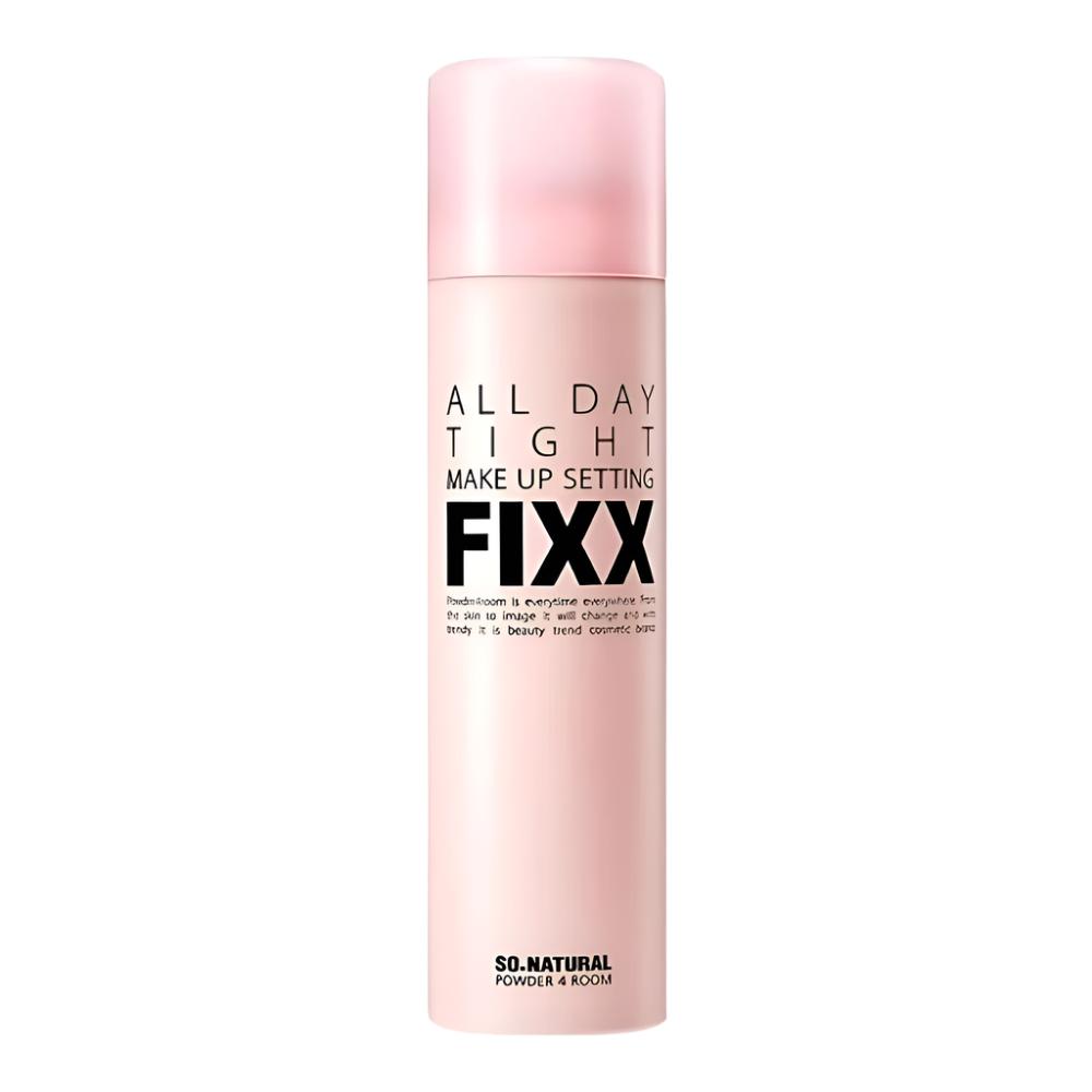 so natural SO NATURAL All Day Tight Make Up Setting Fixx 120ml - hydrating - front bottle shot
