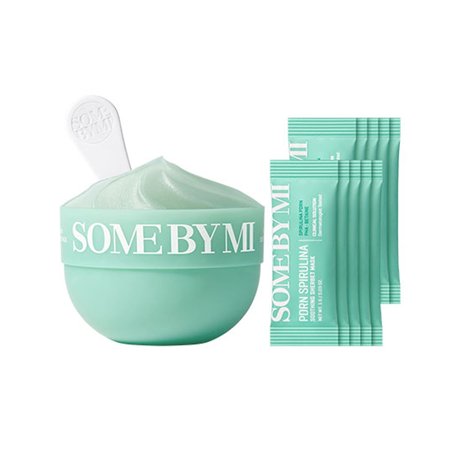 SOME BY MI SOME BY MI PDRN Spirulina Soothing Sherbet Mask 1g*10ea - hydrating - front bottle shot