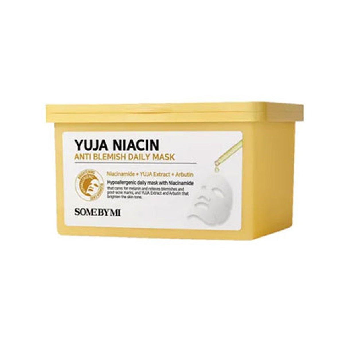SOME BY MI SOME BY MI Yuja Niacin Anti Blemish Daily Mask 30 Sheets - hydrating - front bottle shot