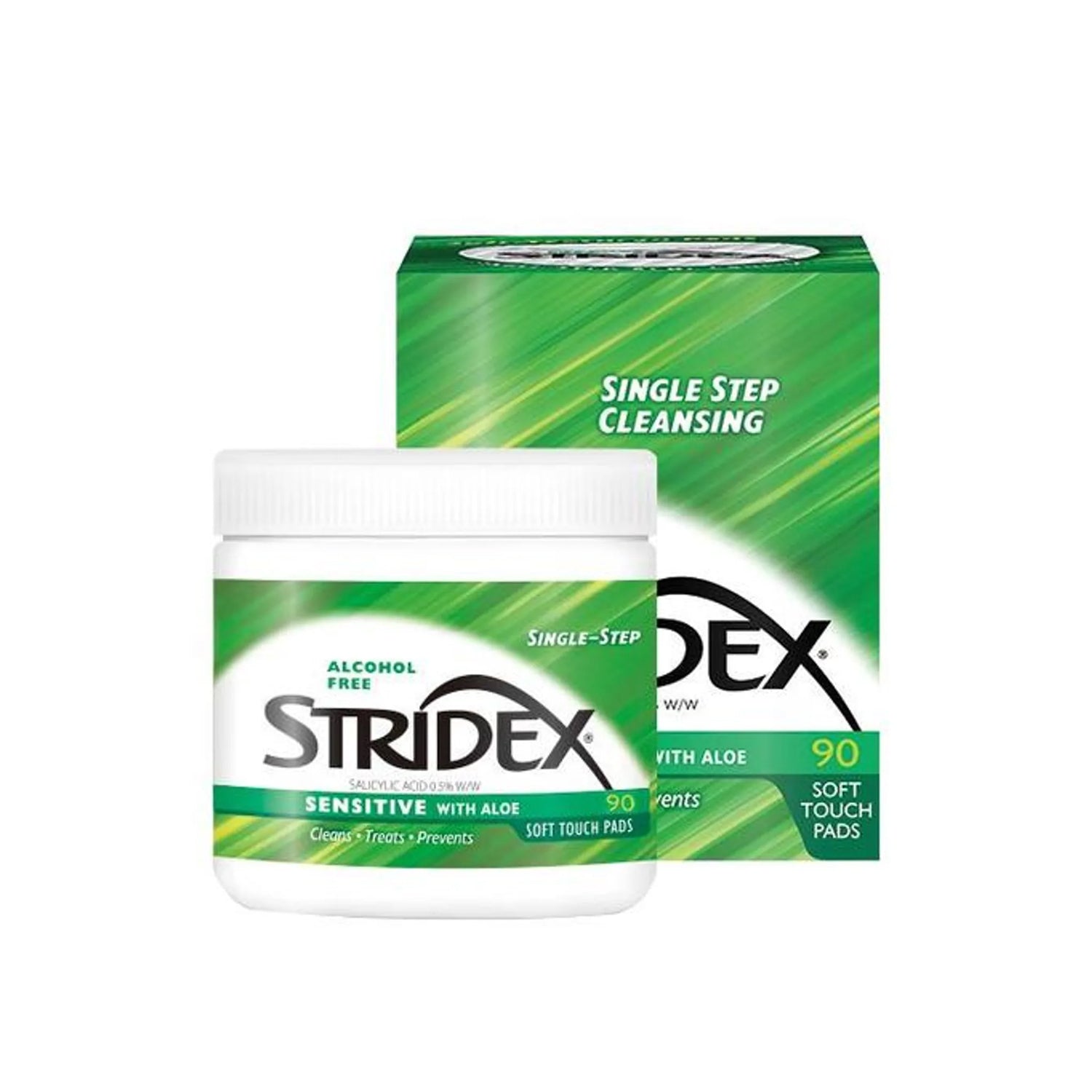 STRIDEX STRIDEX Sensitive 90 Sheets - hydrating - front bottle shot