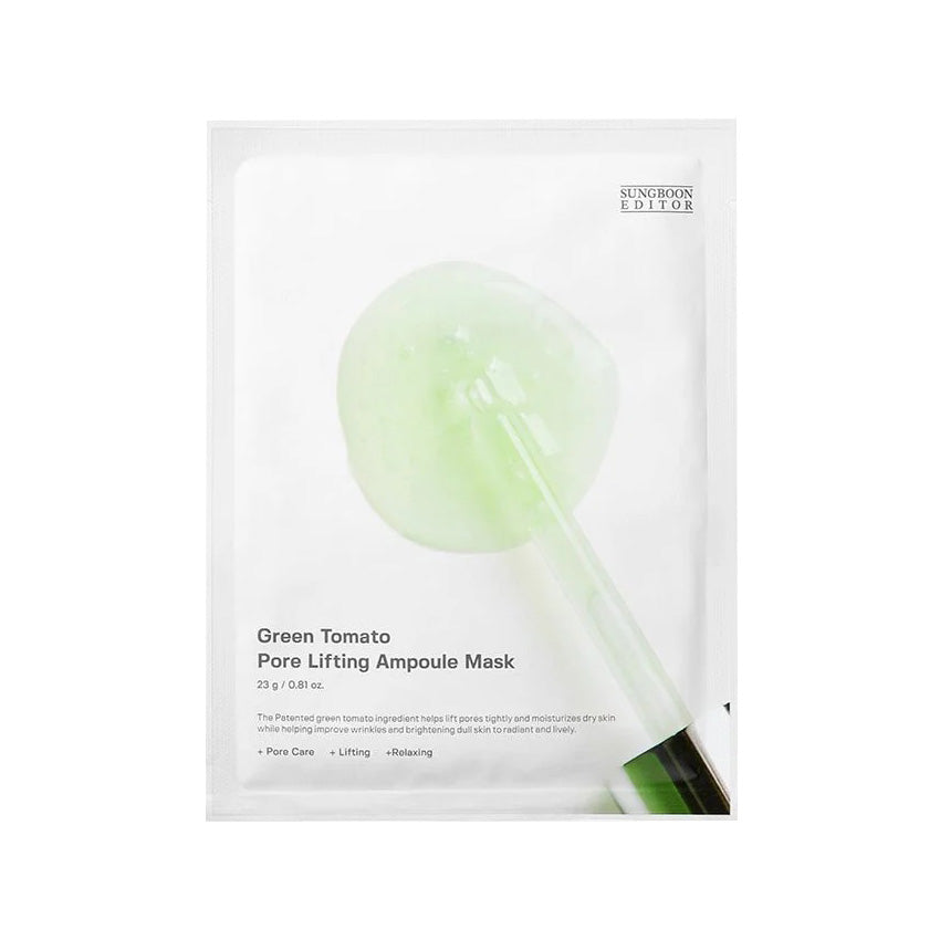 SUNGBOON EDITOR SUNGBOON EDITOR Green Tomato Pore Lifting Ampoule Mask 23g - hydrating - front bottle shot