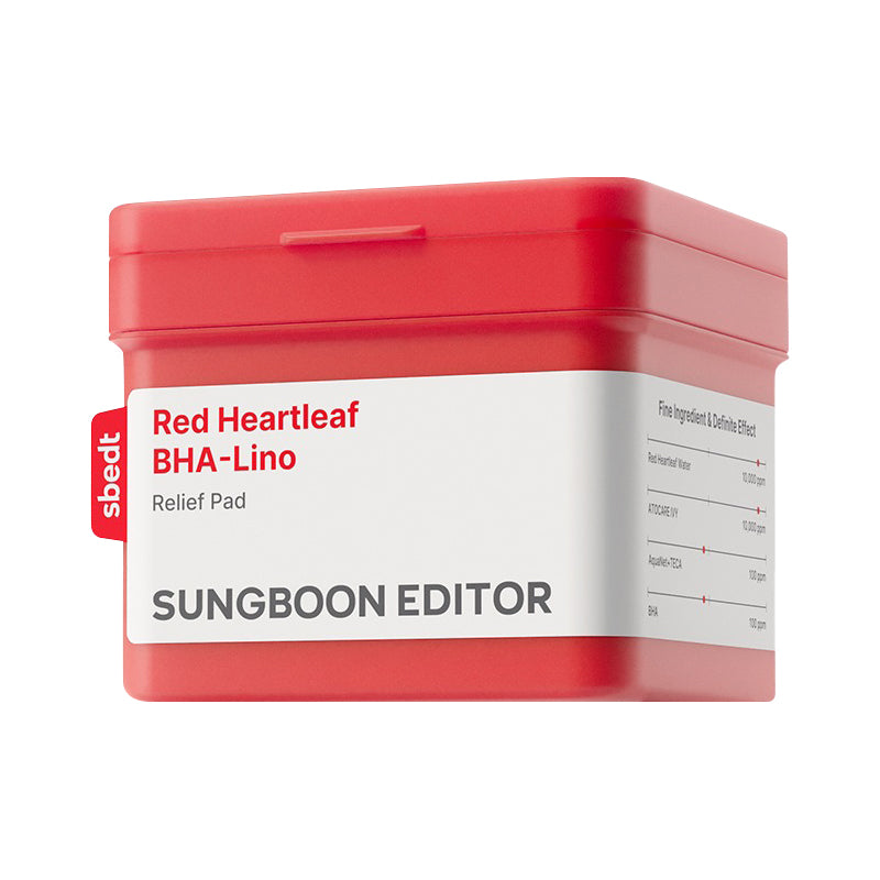 SUNGBOON EDITOR SUNGBOON EDITOR Red Houttuynia Cordata BHA L Reno Relief Pad 190ml 60ea - soothing - front bottle shot