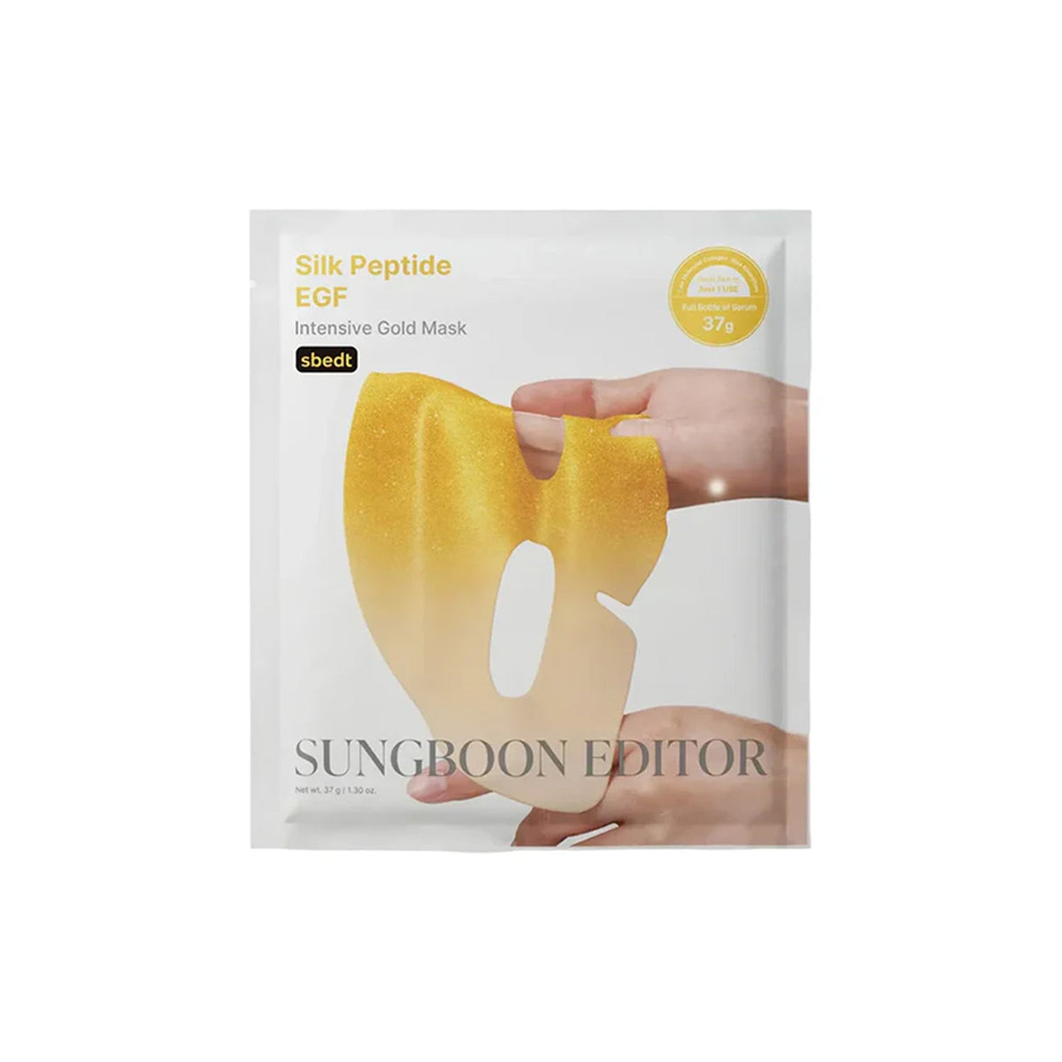 SUNGBOON EDITOR SUNGBOON EDITOR Silk Peptide EGF Intensive Gold Mask 1ea - brightening - front bottle shot