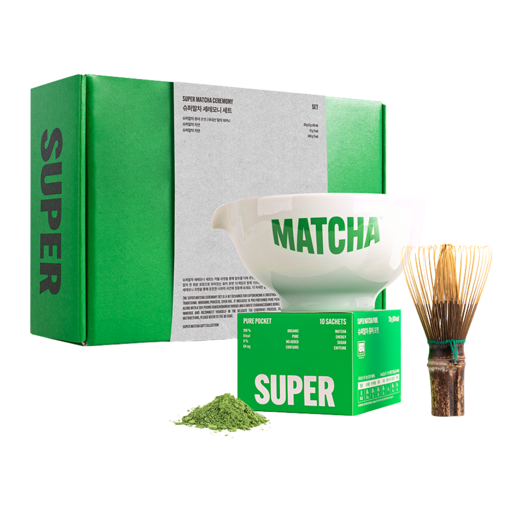 SUPER MATCHA SUPER MATCHA Ceremony Set - soothing - front bottle shot