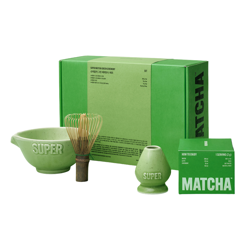 SUPER MATCHA SUPER MATCHA Green Ceremony Set - daily care - front bottle shot