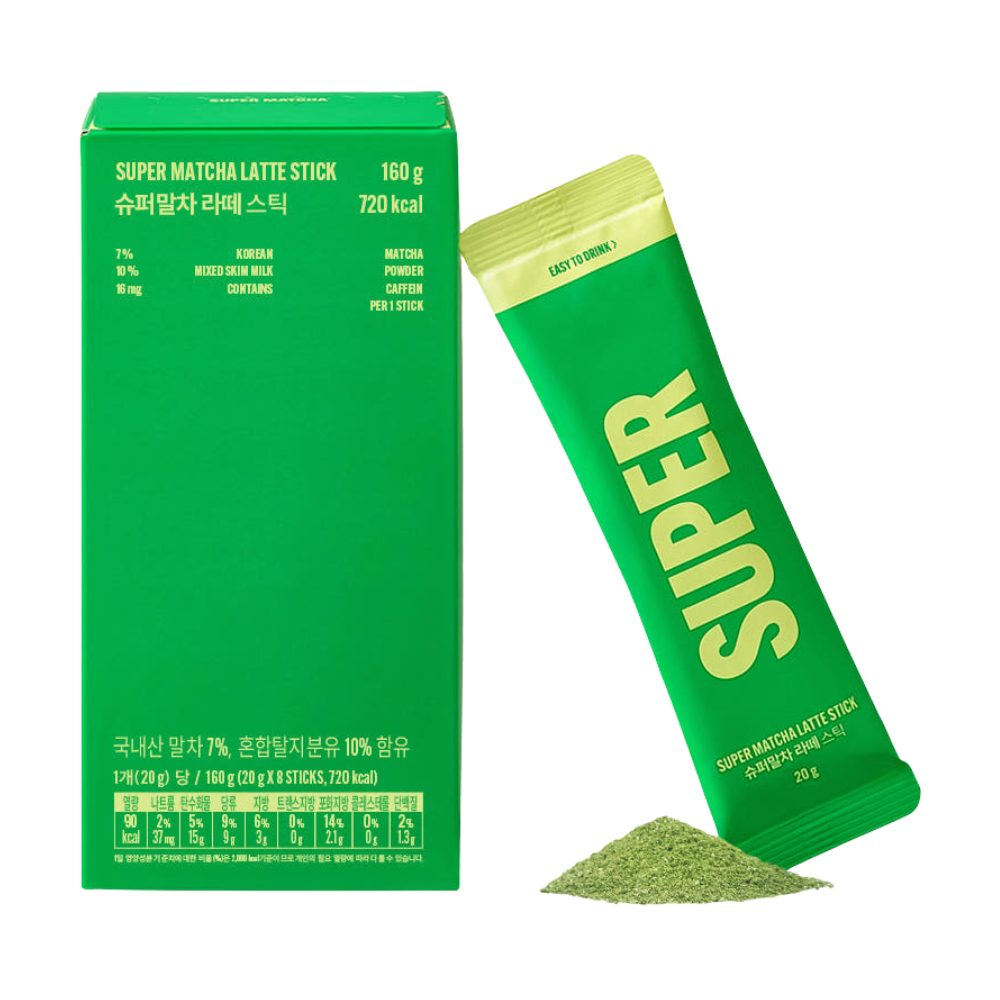 SUPER MATCHA SUPER MATCHA Latte Sticks (20g x 8 Sticks) - daily care - front bottle shot